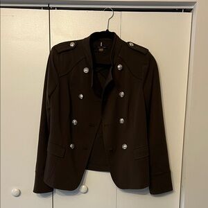 Tommy Hilfiger Women's Brown Military Style double breasted Jacket